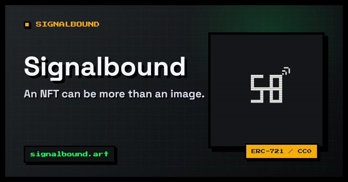 Signalbound - on-chain pixel agents on Ethereum